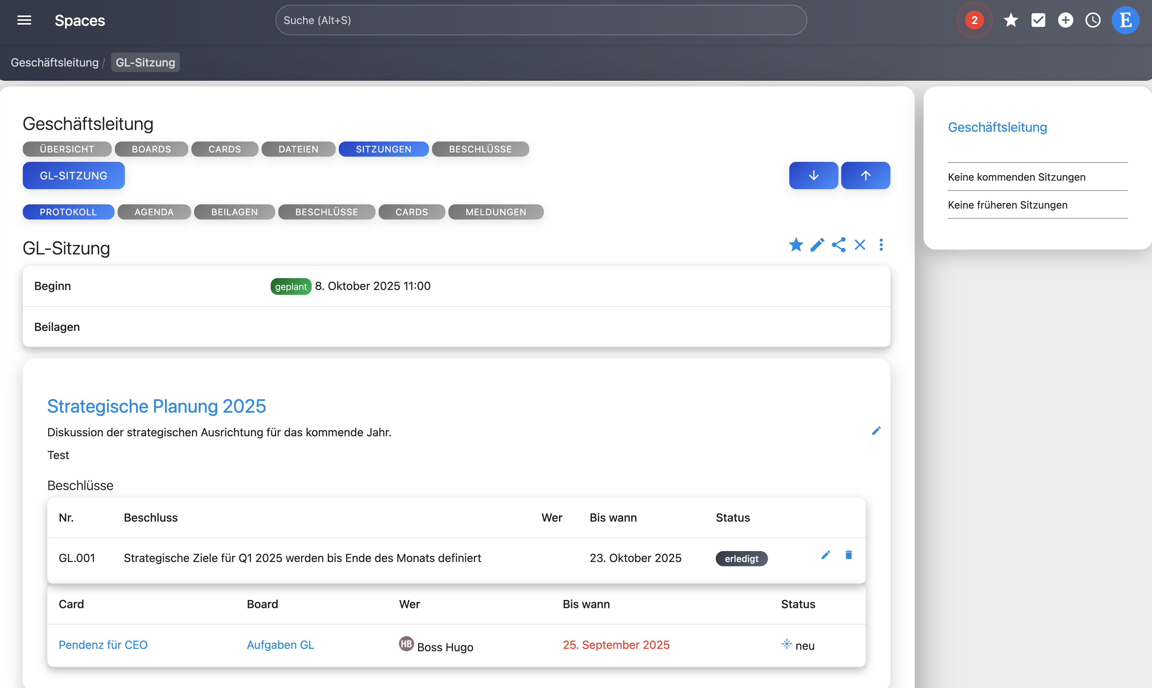 3. Sitzungsmanagement