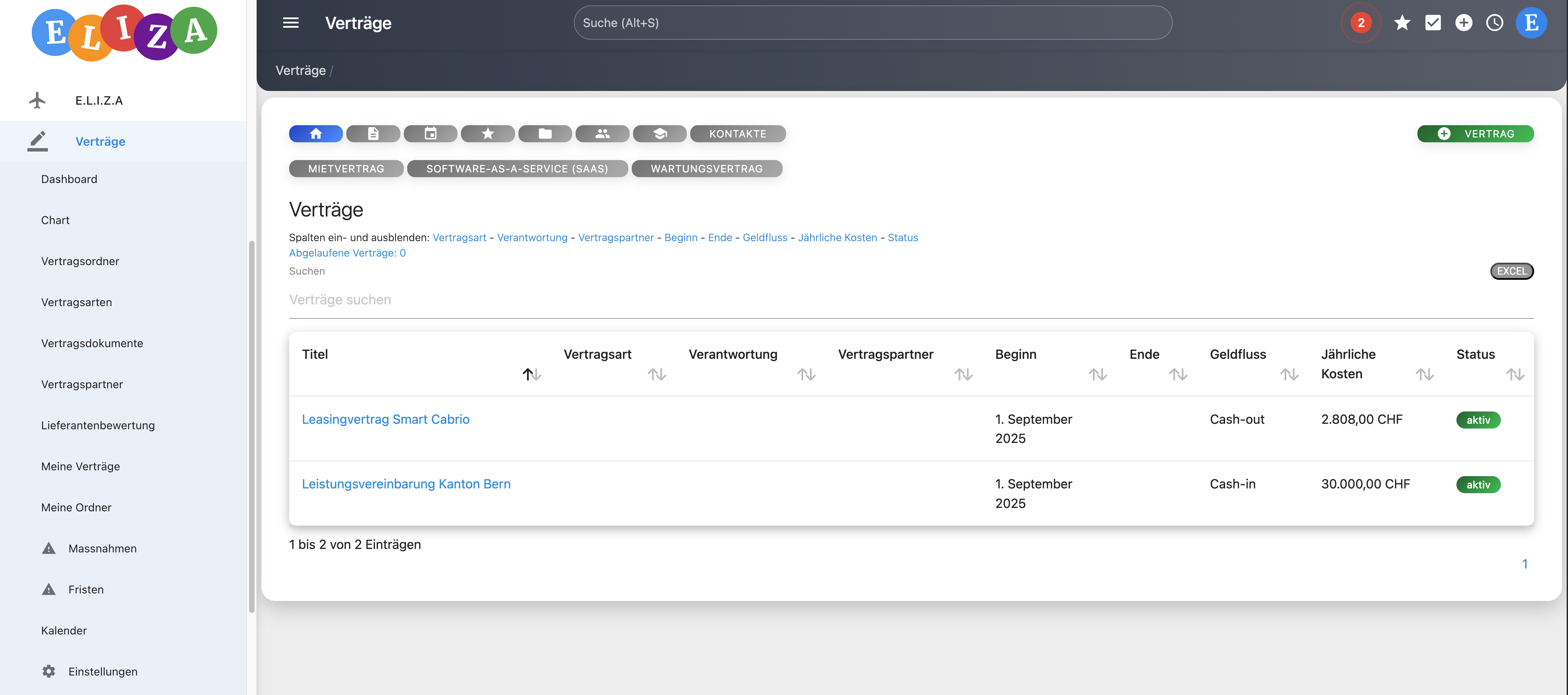 5. Vertragsverwaltung und Fristenkontrolle
