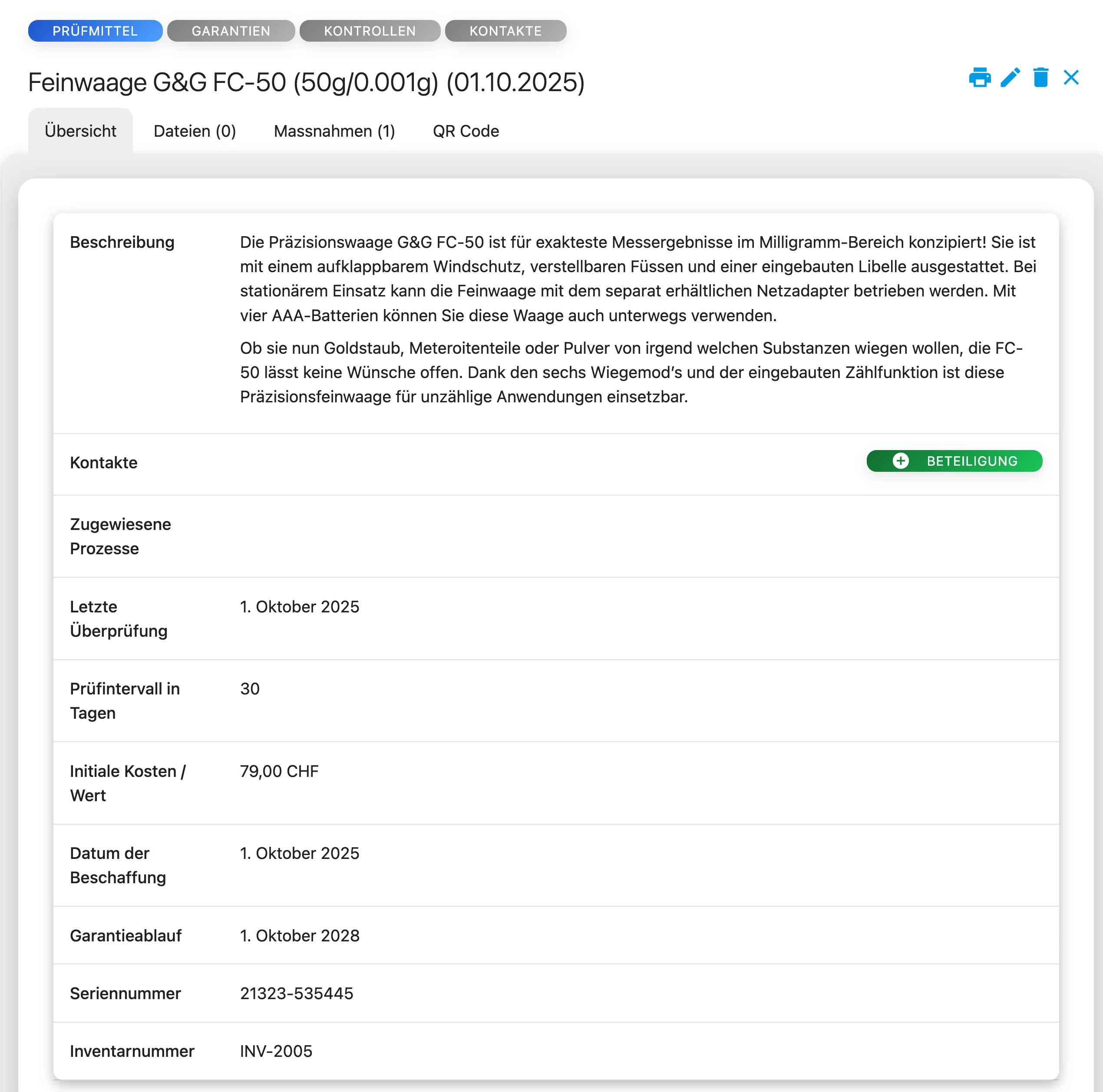 4. Prüfmittelverwaltung